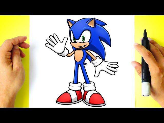 How to DRAW SONIC the Hedgehog - Drawing Tutorial