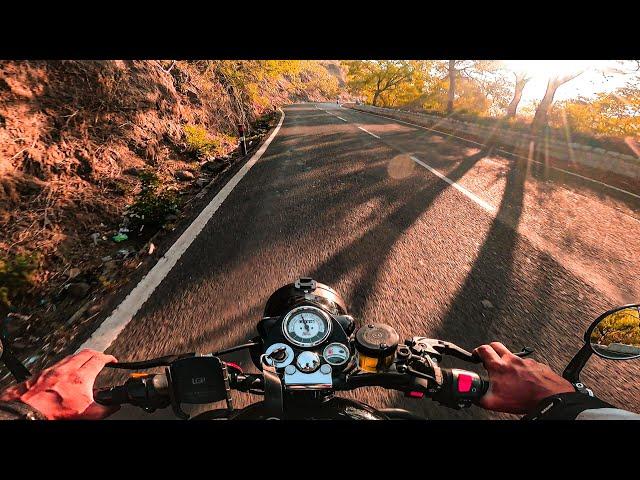 Riding Royal Enfield Classic 350 On Hills With Loud Exhaust