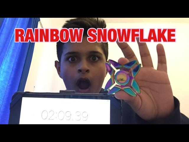 UNBOXING A RAINBOW SNOWFLAKE FIDGET SPINNER!!!