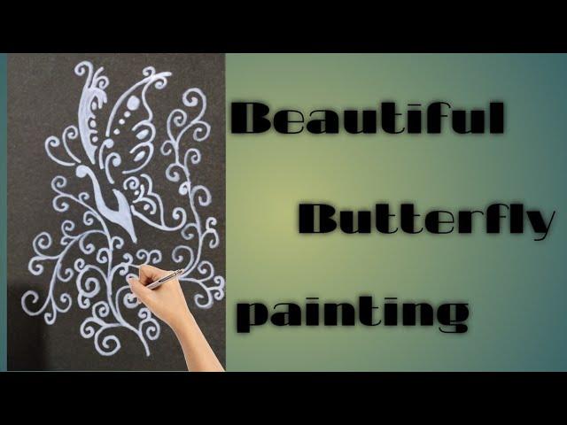 Beautiful butterfly painting #art #whitemarker