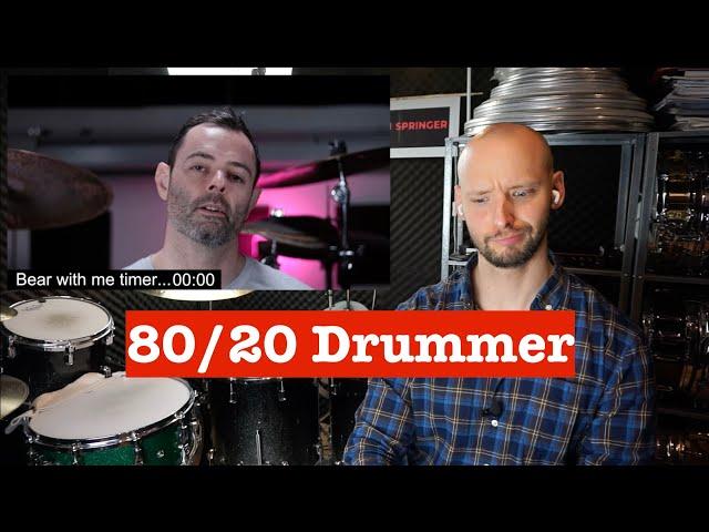  Drum Prof Reacts to 80/20 DRUMMER lesson video