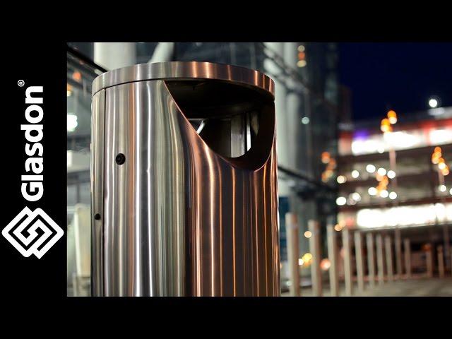 Glasdon UK | Centrum™ Grade 316 Stainless Steel Litter Bin