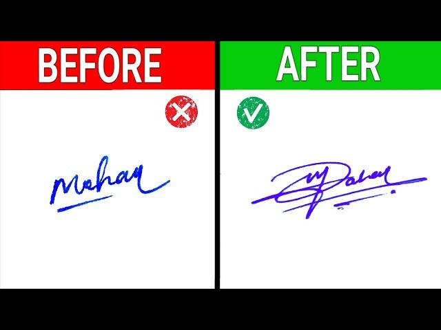 Before and After : How to Draw Signature | Signature Style Of My Name | Design | Episode 01