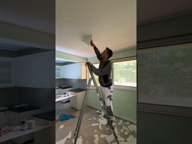 Το ταβάνι έφυγε σεντόνι #βαψίματα #home #diy