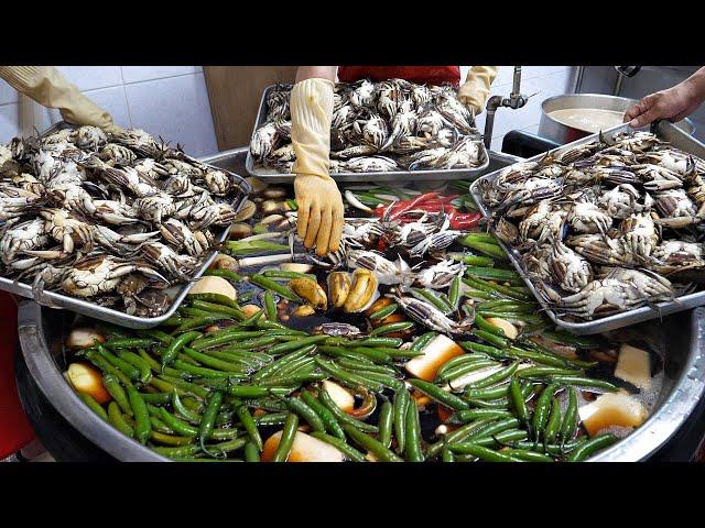 Amazing! The process of making the famous Soy Sauce Marinated Crab in Korea. / korean street food