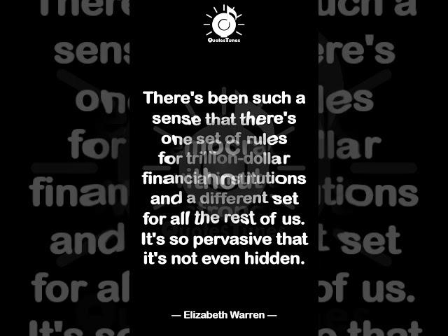 Best Elizabeth Warren Quotes | EP 3 | @QuotesTunes #Shorts