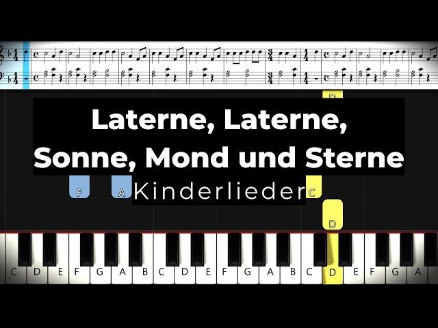 Laterne, Laterne, Sonne, Mond & Sterne | Sankt Martin easy Piano Tutorial   Felicitas Falke 