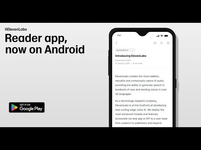 ElevenLabs Reader App - Android