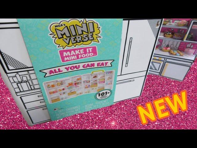 NEW!! Mini Verse All You Can Eat Kitchen Set with 101 Pieces!! #miniverse