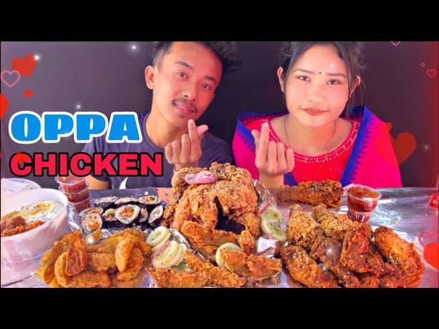 SPICY CHICKEN MUKBANG ||COUPLE MUKBANG ||OPPA CHICKEN