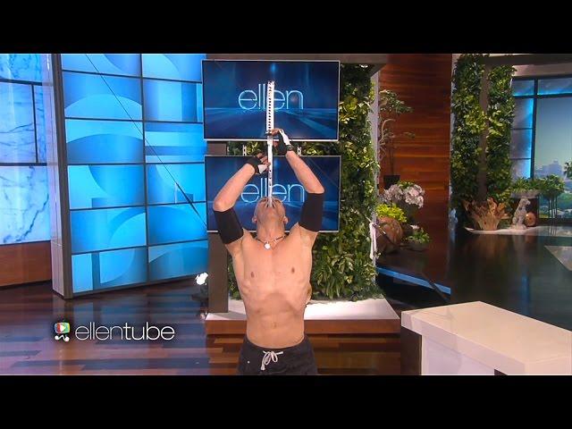 MOST DANGEROUS ELLEN SHOW. Sword Swallower Alex Magala