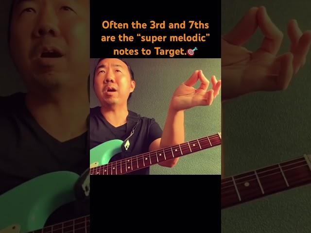 How to use guide tones for melodic guitar soloing as target tones pDFs in the description