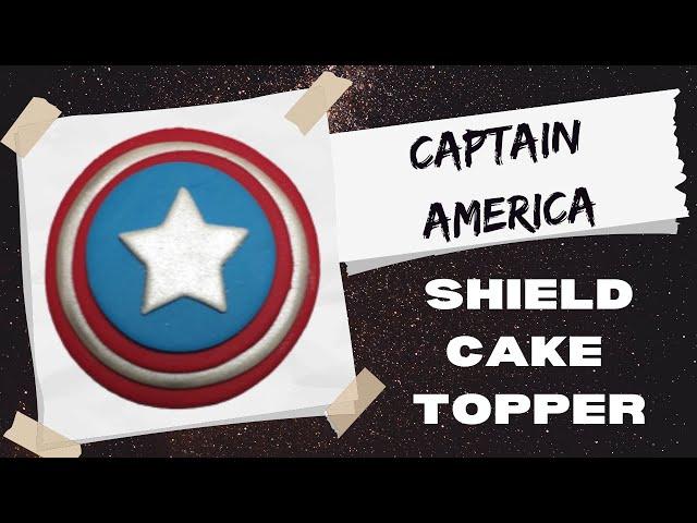 CAPTAIN AMERICA SHIELD Cake Topper