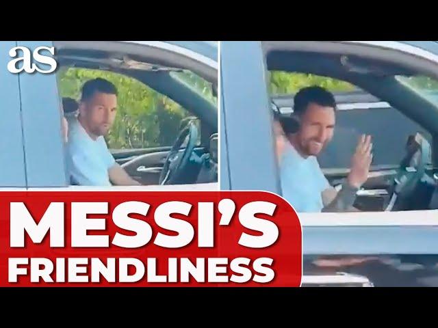 HEARTWARMING MOMENT: MESSI'S friendly car-to-car chat in MIAMI goes VIRAL