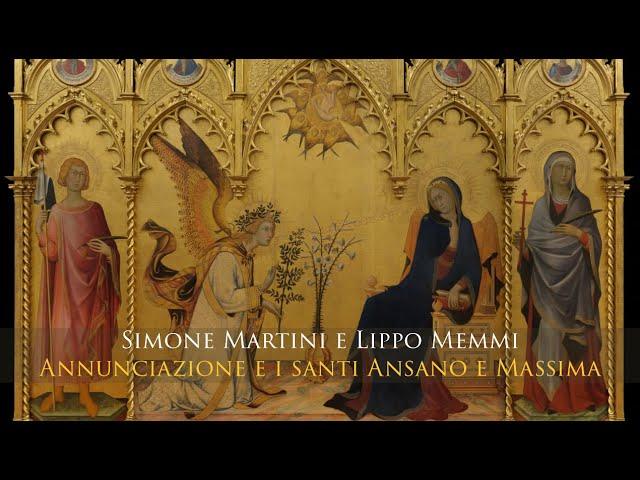 Simone Martini e Lippo Memmi - Annunciazione e i santi Ansano e Massima