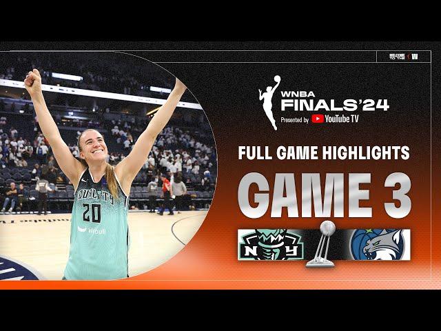 New York Liberty vs. Minnesota Lynx | FULL GAME HIGHLIGHTS | WNBA Finals Game 3