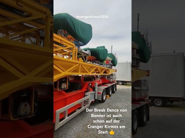 Transporte vom Break Dance No.2 von Bonner auf der Cranger Kirmes 2024 #crangerkirmes #kirmes #fair