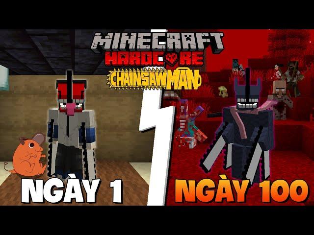 TINNT SINH TỒN 100 NGÀY LÀM QUỶ CƯA TRONG MINECRAFT CHAINSAW MAN SIÊU KHÓ !!