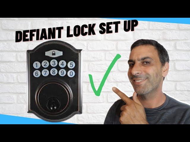 Defiant Keypad Lock Set Up! How to Set Up a KeyPad lock? Defiant KeyPad Codes Set Up.