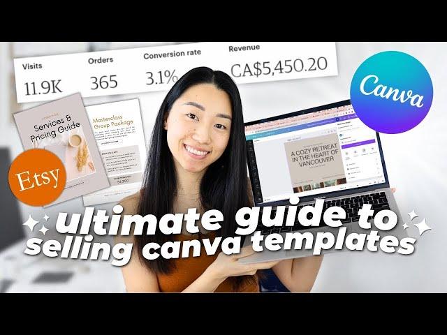 How to Sell Canva Templates on Etsy in 2024 beginner's quick start guide for making Canva templates