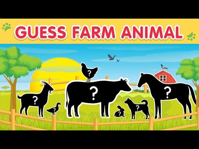 Guess the Farm Animal Quiz | 20 Farm Animals Names and Sounds