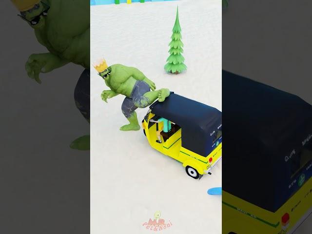 All Family Scary Noni & Hulk plays slide!    Who will be the first #funny
