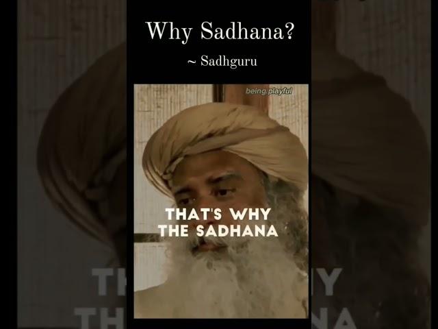 That's why daily Sadhana #sadhguru #yoga #isha #motivation #hope #shorts