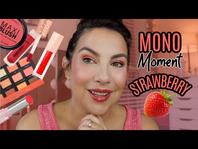 MONOCHROMATIC MOMENT: Strawberry Makeup  GRWM