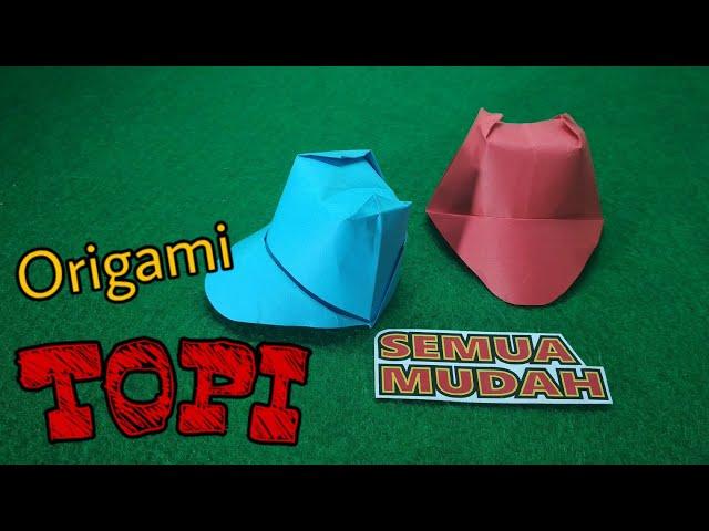 Cara Membuat Topi dari Kertas Origami || How to Make Hats from Origami Paper || 如何用折纸制作帽子