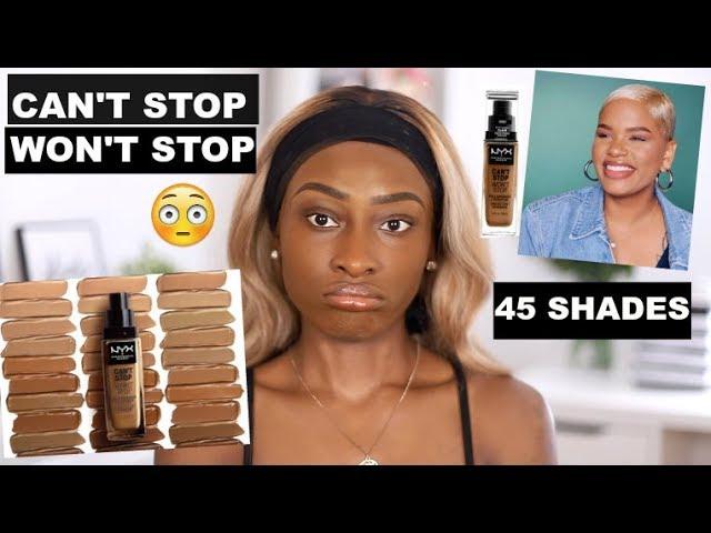 CAN WE ADDRESS THIS FOUNDATION THOUGH! ALISSA ASHLEY X NYX CAN'T STOP WON'T STOP FOUNDATION