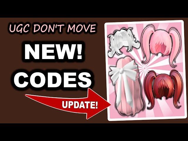 *NEW* CODES UGC DONT MOVE 2024 TODAY - ROBLOX UGC DONT MOVE CODES