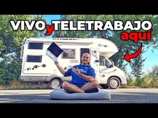 VIVIR y TELETRABAJAR en una autocaravana de 20 años 