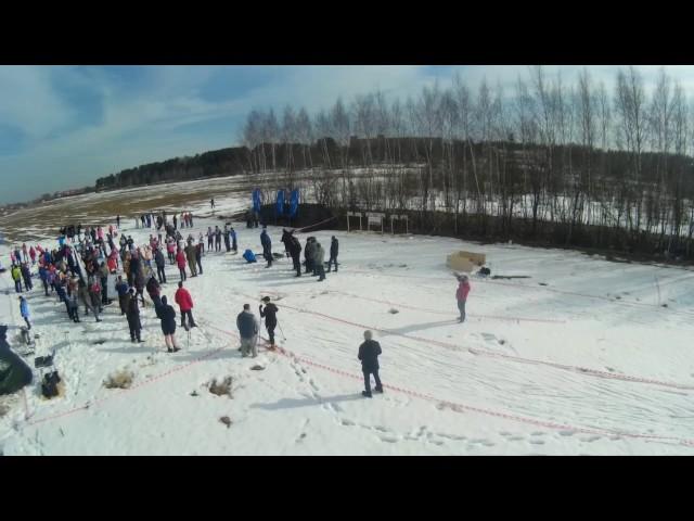 Слет молодежи, биатлон. Съемка с воздуха.