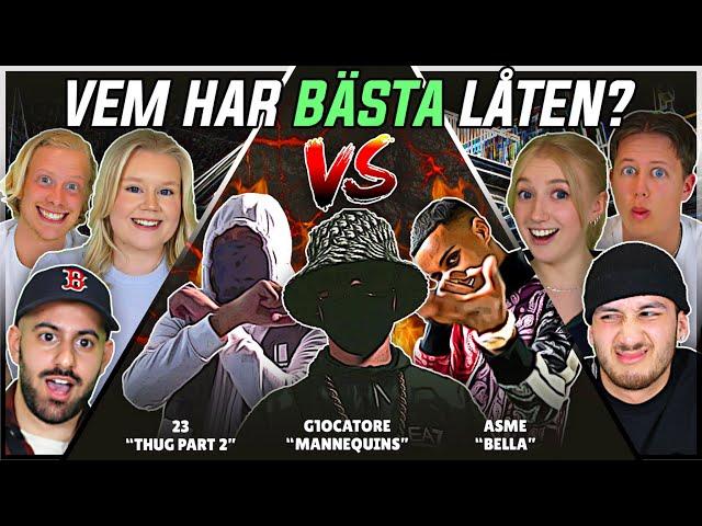 VEM HAR BÄSTA LÅTEN? (G1ocatore, 23, Asme) | Swedish Rap Reaction | #69