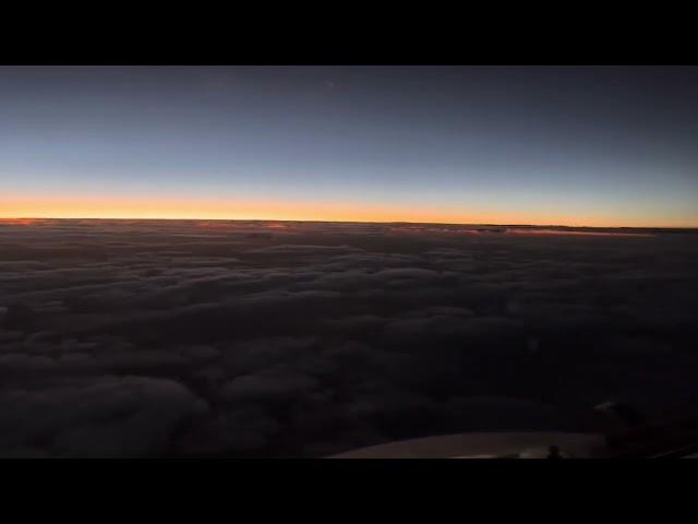 Beauty of sky during climbing from qeshm city toward tehran at night from fokker f100 cockpit.(IRAN)