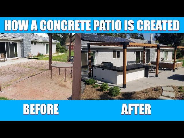 How a concrete patio is created