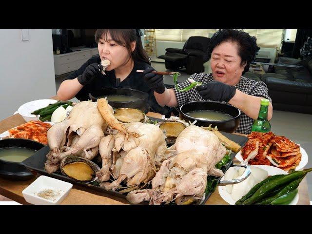 Ginseng chicken soupSamgyetangKoreans overcome hot summer with hotter foods! Mukbang