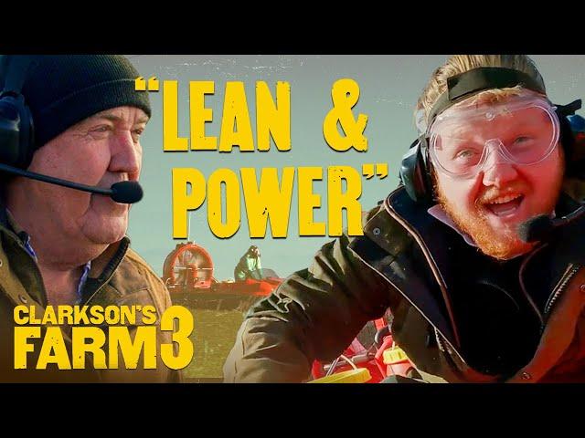 Jeremy Gives Kaleb A Crash Course On How To Steer A Hovercraft | Clarkson’s Farm S3