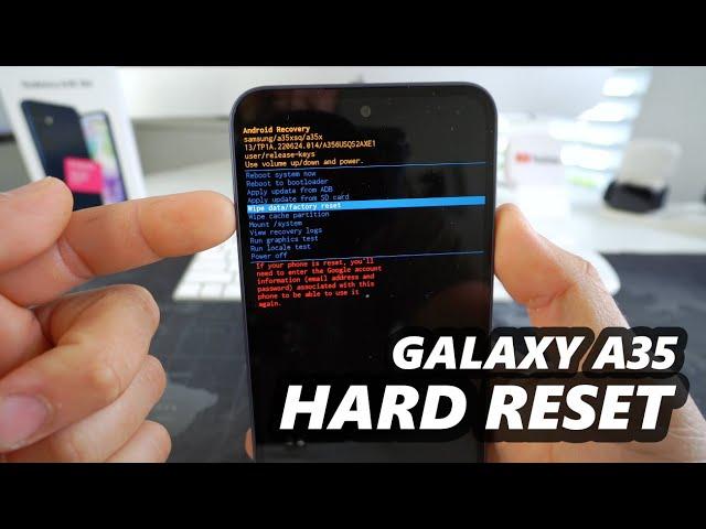 How To Hard Reset Samsung Galaxy A35 5G - Factory Reset