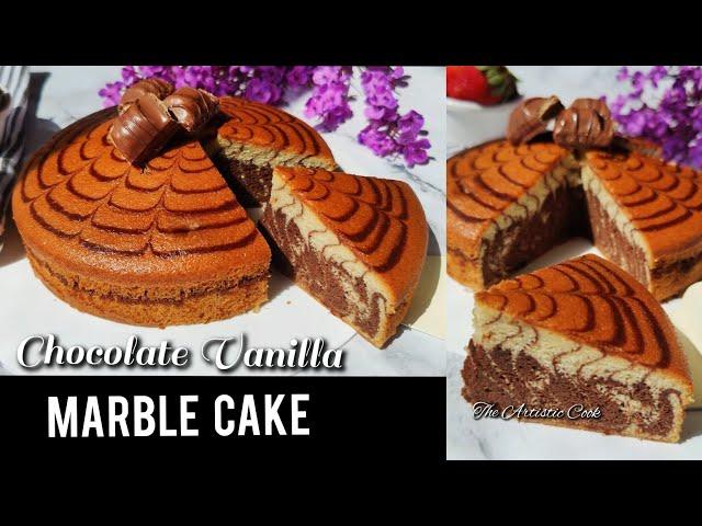 Marble Cake Recipe | Chocolate Marble Cake | Marble Pound Cake | Soft Easy Zebra Cake