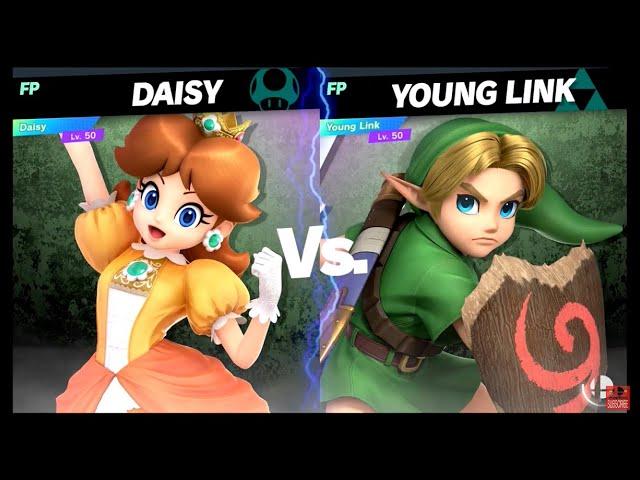 Super Smash Bros Ultimate Amiibo Fights – Request #19824 Daisy vs Young Link