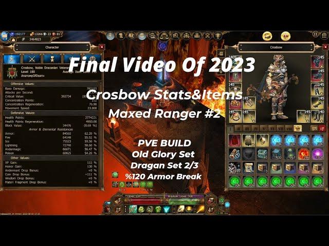 Final Video Of 2023 ! / Maxed Ranger #2 / Crosbow Pve Stats&Items / Drakensang Online