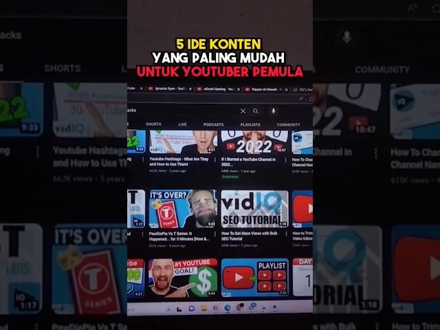 5 Ide Konten Youtube Paling Mudah Untuk Youtuber Pemula #idekontenyoutube #youtuberpemula