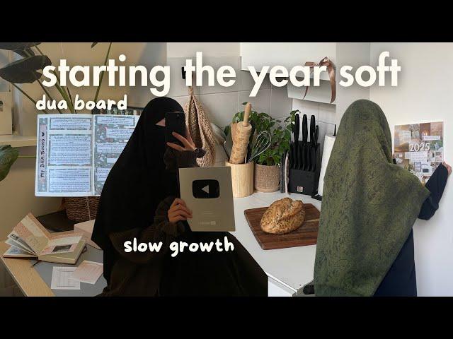 NEW YEAR MOTIVATION | Making a "dua" board, building routines & growing a YouTube channel