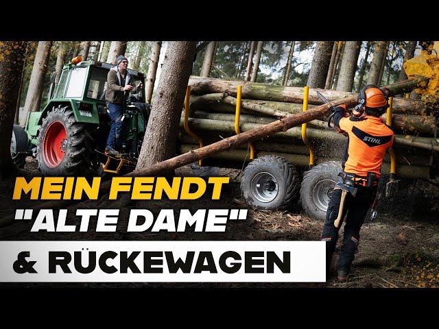 Mit Fendt und Rückewagen im Forsteinsatz