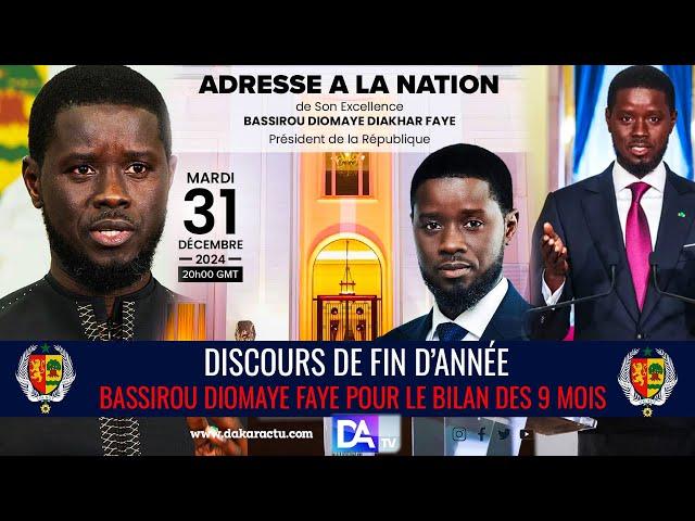 [ DIRECT ]  Discours de fin d’année : Bassirou Diomaye Faye pour le bilan des 9 mois