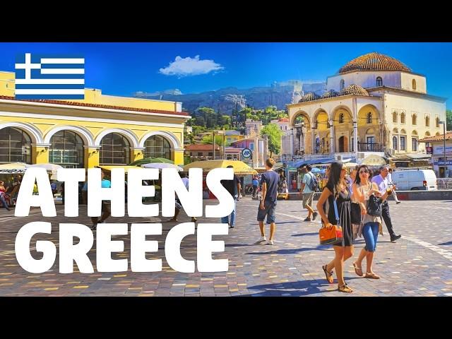 Athens, Greece — Walking Tour 4K 