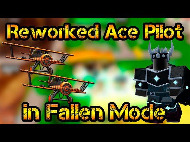 Only Reworked Ace Pilot and Support Fallen Mode Roblox Tower Defense Simulator