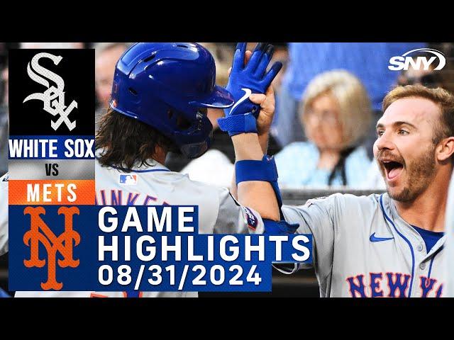 Mets vs White Sox (8/31/2024) | NY Mets Highlights | SNY