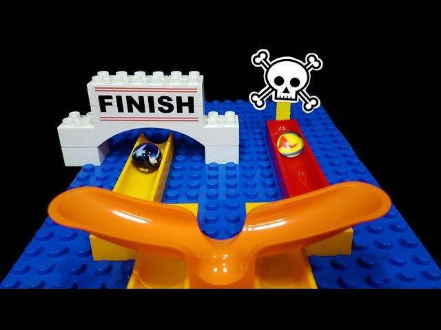 Marble race: MORTAL KOMBAT - Halfpipes with Funnel RACE - Mini tournament